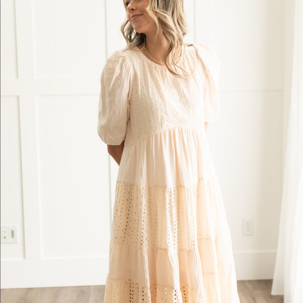 Midi Eyelet Dress NWT